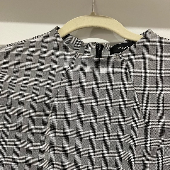 Theory plaid, knee length, belted dress - Picture 4 of 6